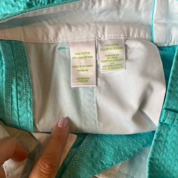 LILLY PULITZER 100% Cotton Blue 5” Callahan Shorts, Size 00 - Picture 3 of 9